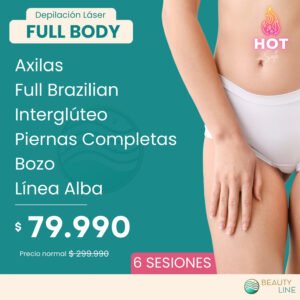 Pack Full Pack -  Piernas Completas + Axilas + Full Brazilian + Interglúteos + Bozo + Línea Alba