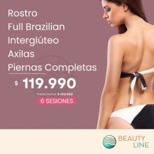 Pack 4 – Rostro Completo + Full Brazilian + Interglúteo + Axilas + Piernas Completas