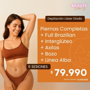 FULL BODY - Piernas Completas + Full Brazilian + Interglúteo + Axilas + Bozo + Línea Alba
