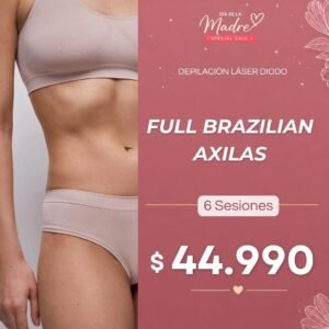 Full Brazilian + Axilas  |  Láser Diodo – 6 Sesiones