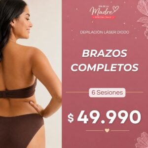 Brazos Completos Láser Diodo – 6 Sesiones