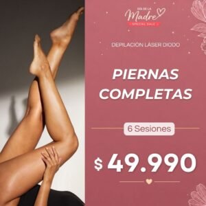 Piernas Completas  |  Láser Diodo – 6 Sesiones
