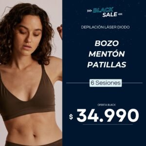 Bozo + Mentón + Patillas |  Láser Diodo – 6 Sesiones | BLACK SALE